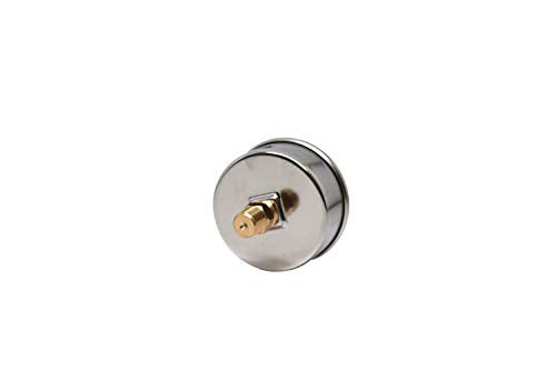Valley Industries 41 Series 2.5" 100 PSI Pressure Gauge - Stainless Steel, 1/4" NPT Brass Back Mount, Glycerin Filled (2241GXB100)