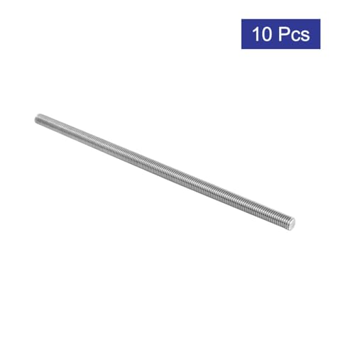 uxcell M8 x 200mm 1.25mm Pitch 304 Stainless Steel Fully Threaded Rods Fasteners 10 Pcs M8 x 200mm/0.3" x 8"
