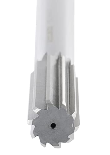 Accusize Industrial Tools 7/8'' H.S.S. Straight Shank Straight Flute Chucking Reamer, Flute Length 2-5/8'', Oal 10'', Right Hand, 8 Flute, 5015-0245 7/8 in.