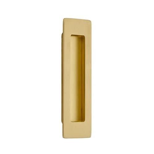 Emtek, Modern Rectangular, Flush Pull, 1-3/4" x 4", Satin Brass