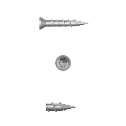 US4 - #8 x 1 - Trim Head T15 Star Drive Stainless Steel Wood Screws | 305 Stainless Steel | | Rust & Corrosion-Resistant | Outdoor Decking Screws (350, #8 x 1) 350 #8 x 1"