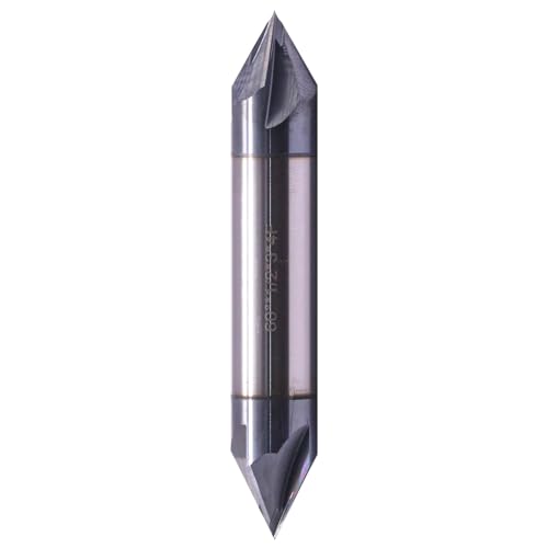 1/2" 4 Flute 60° Double End Solid Carbide Chamfer End Mill - AlTiN Coated 1/2 in 60° Chamfer Angle