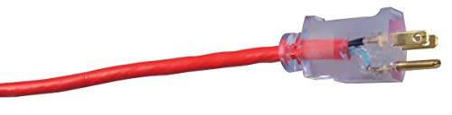 Southwire 25ft SJTW 14/3 Outdoor Ext Cord W/ Lighted End (Red) 25 ft