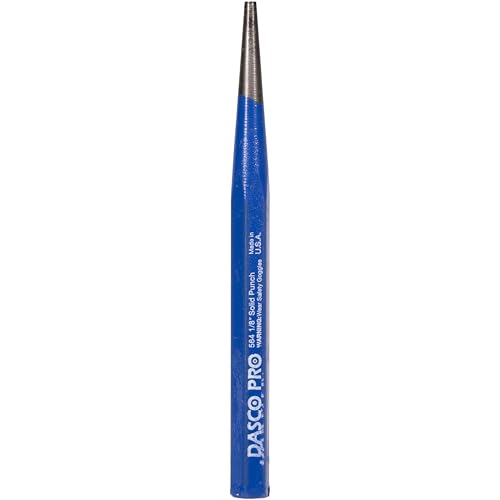 DASCO PRO 1/8 Inch Solid Punch Tool, Loosen Pins and Rivets, Assembled in USA, VN75640 564-0