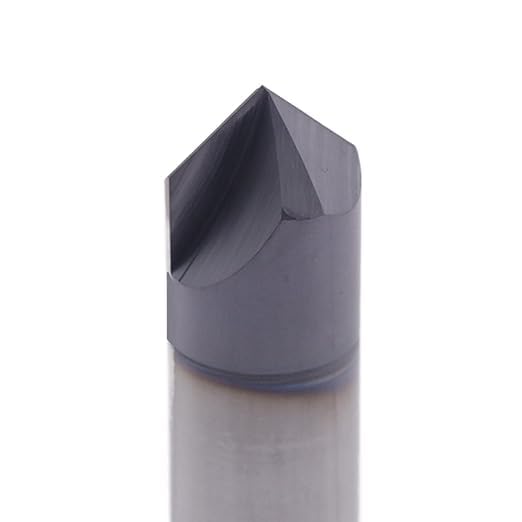 1/2" 2 Flute 90° Solid Carbide Chamfer End Mill, Double End, AlTiN Coated | 90° Chamfer Angle Chamfer Mill, 1/2" Cutting Diameter, 1/2" Shank Diameter, 3" Overall Length 2 flute 1/2"