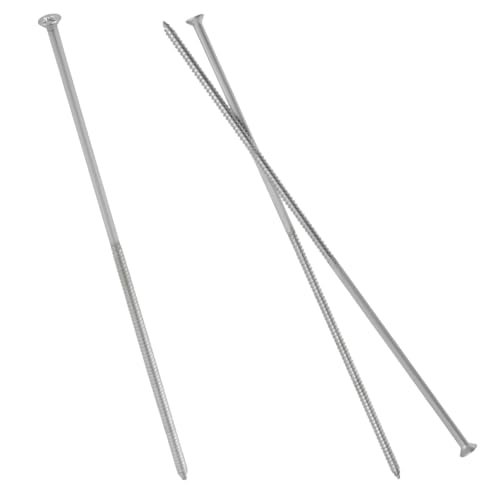 30 PCS 7" Gutter Screws Self-tapping Screw Deck Screws Durable Nails for Fastening Gutters to Wood Sagging Gutters and Maintenance (30PCS, Silver) 30pcs-7in-Silver