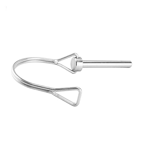 4Pack Super Big Safety Coupler Pin 1/2”x 3-3/20”(12mm x 80mm) Spring Steel Shaft Locking Pin Safety Coupler Pin Heavy Duty Shaft Locking Pin Sliver (4Pack) 4Pack