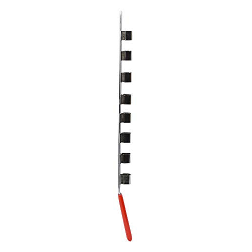 Ullman SH-1775 Socket Holder with 8 Heavy Duty Spring Clips, 17" Rack, 3/4" Clips 3/4 inch, 8 Clips