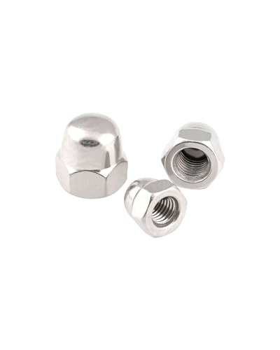 5/16-18 Acorn Nuts - IMScrews 304 Stainless Steel Acorn Nuts - Durable, Rust-Resistant Fasteners for Various Applications Pack of 50 5/16"-18