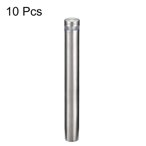uxcell 1/2 Dia x 4"(12x100mm) Standoff Screws Wall Mount Sign Holders Acrylic Glass Nails 10pcs 12mmx100mm