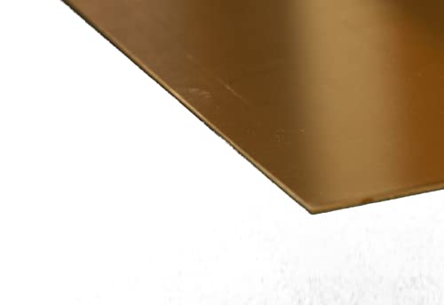 K&S Precision Metals Brass Sheet 16408 – 0.040" Thick x 6" Wide x 12" Long – DIY Crafts, Metalworking, Modeling, Jewelry, Made in USA, 1 Sheet