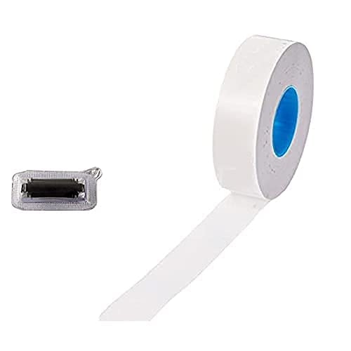 Veltec Premium 2212 Pricing Labels for Garvey and Contact 22-6 22-7 22-8 Price Gun - 9 Rolls, 11,000 Labels and Free Inker (White) White