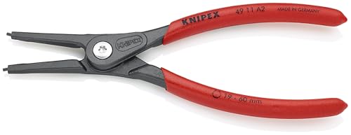 KNIPEX - 49 11 A2 Tools - Precision Circlip Pliers, External, Straight, 3/4-2 23/64" Shaft Dia. (4911A2)