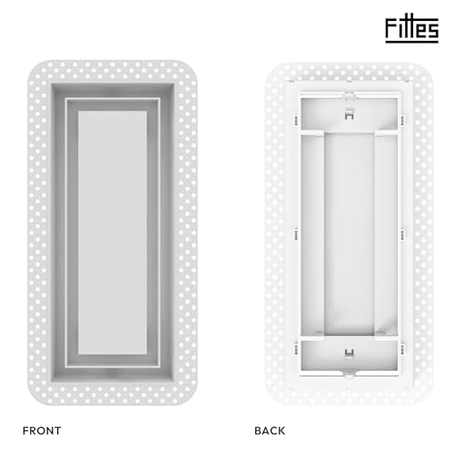 Fittes Flush Wall Vent [Lite+] - 6"x14" - Cotton White - 1 Pack 6"x14"