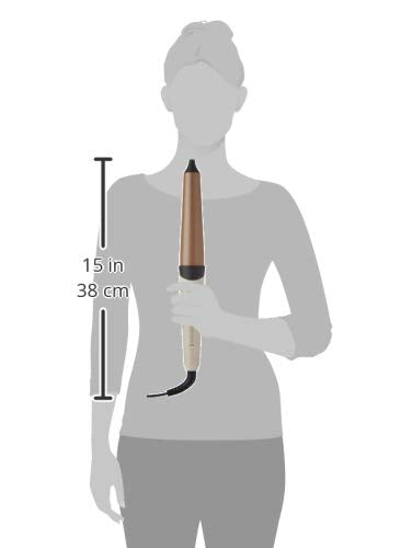 Remington PROluxe Curling Wand (25mm-38mm Barrel, Grip Tech Coating, OPTIheat Technology for Long-Lasting Results, PRO+ 185°C Setting for Healthier Styling, Fast 30 Second Heat Up, 120°C-210°C) CI91X1 Rose Gold Pack of 1 Single