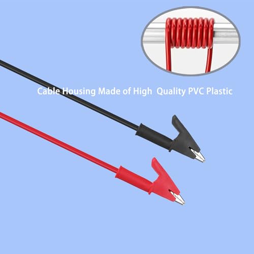 12AWG 4mm Banana Plug to Alligator Clip Test Lead Wire Cable 2PCS Alligator Clip-Banana Plug 12AWG 3.28Ft 2PCS