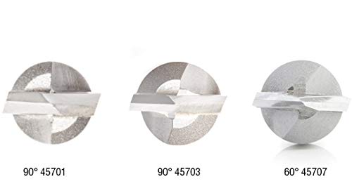Amana Tool - 45703 Carbide Tipped "Zero Pt." V-Groove 90 Deg x 1/2 Dia x 1/2 x 1/4" 1/2 Dia x 1/2 x 1/4"