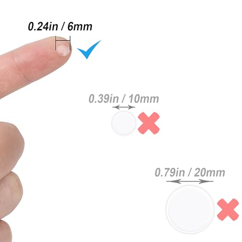 350pcs Clear Double-Sided Sticky Adhesive Dots, 6mm/0.24” Round Transparent Acrylic Nano Glue Pads Heavy Duty, Removable Waterproof Strong Traceless Sticker for Balloons Envelopes Note Craft Photo DIY Diameter: 6mm / 0.24”