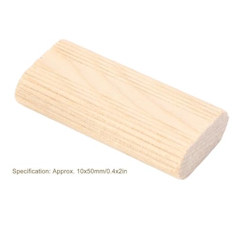 0.4x2in Solid Beechwood Dowel Pins Sturdy Structure Wood Tenon Insertion Block for Furniture Splicing Assembly Door Stops and Woodworking Projects