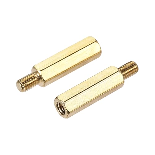uxcell M4 Hex Brass Standoff Spacer 20mm+6mm Male-Female Threaded Pillar Screw Nut Kit for PCB Motherboard Computer Circuit Board, 20 Sets