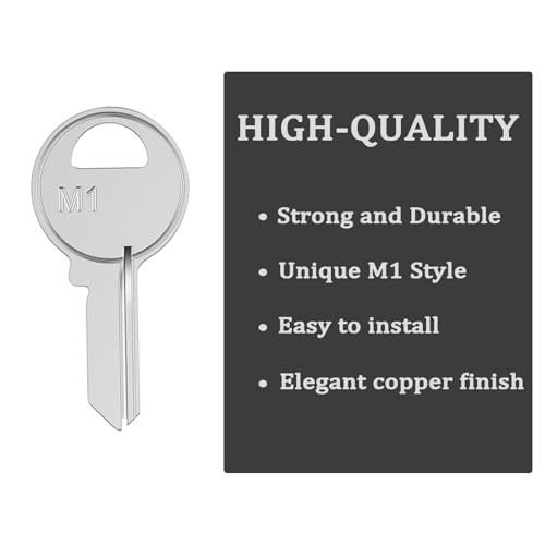 100Pcs M1 Blank Key Blanks, Uncut Blank Keys in Premium Brass Copper-2 100