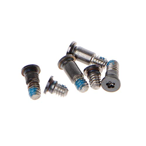 Replacement 6pcs/set Bottom case Screws + 1pcs 5 point Pentalobe Screwdriver for MacBook Pro Retina 13'' A1708 EMC 2978 EMC 3164 2016-2017, A2159 A2289 EMC 3456 EMC 3301, A2338 M1 EMC 3578 2020 (Grey) Grey + Screwdriver