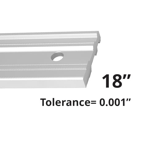 DuBois 18 Inch Machinist Aluminum Straight Edges, With .001'' Tolerance for Checking Surface Warp, Marking/Scribing Lines - Used w/Feeler Gauges for Automotive Repairs, Cylinder Head Checks (51024)