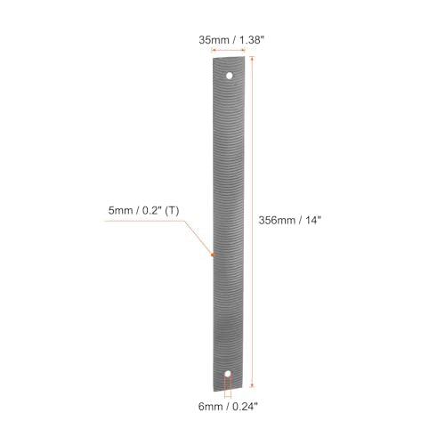 HARFINGTON Flexible Body File 14 Inch High Carbon Steel Medium Teeth Cut Flat Metal Files Polisher Tool for Car Grinding