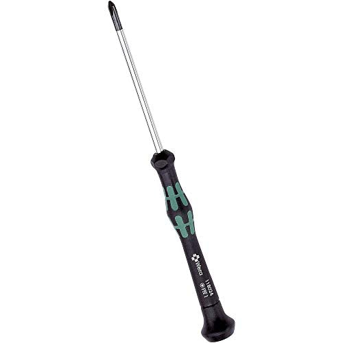 Wera 2035/6 Kraftform MicroSlotted/Phillips Electronics Screwdriver Set and Rack, 6-Piece Slotted: 2.5x80 mm, 3x80 mm, 3.5x80 mm, 4x80 mm