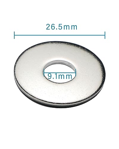 IMScrews M8 Extra Large Flat Washers - 304 Stainless Steel Washers GB5287 - Heavy-Duty Hardware for Superior Load Distribution - Pack of 25