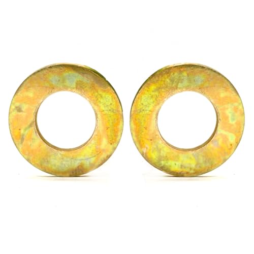 (200 Pieces) 1/4" SAE Grade 8 Flat Washers Zinc Yellow 200
