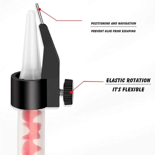 3-Piece Tile Grout Caulk Nozzle Positioner Set, Black, 12 mm