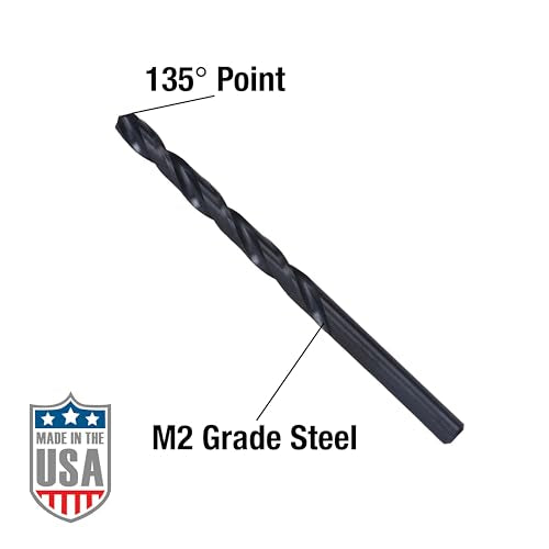 Century Drill & Tool 24713 13 Piece Pro Grade Black Oxide Drill Bit Sets 13-Piece