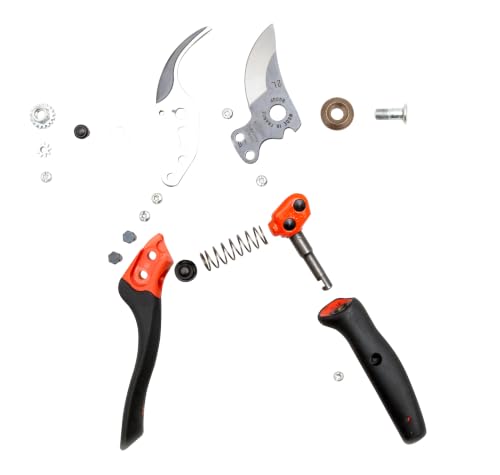 Bahco BAHPXR-M2 ERGO Medium Bypass Pruning Shears, 8" Length, 3/4" Cut Cap