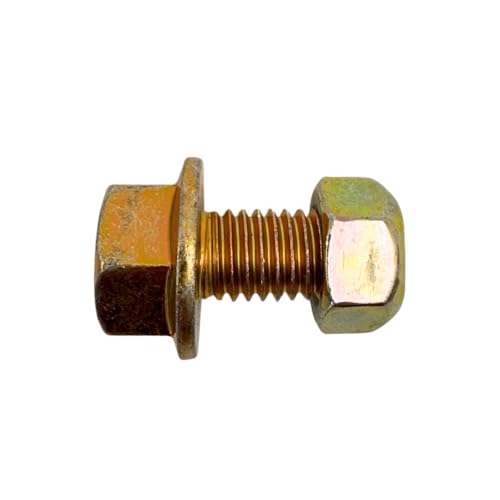 1/2"-13 x 1 Grade 8 Flange Bolts (4-Pack) – Heavy-Duty Hex Flange Bolts Includes Prevailing Torque All-Metal Lock Nuts – High-Strength SAE J429/J995 Anti-Vibration 1.0" Coarse Thread 1" Bolts and Nuts