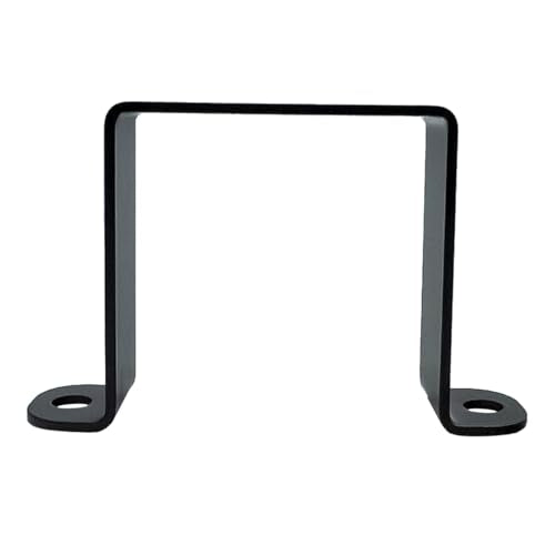 6 PCS 2.5x2.5" Square Pipe Tube Strap Clamps,2.5 inch metal u shaped bracket, steel u clamp bracket for mounting,Powder Coated Black 2.5" x 2.5"