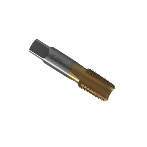 straight slot 3/4"-14 NPT Tap Pipe Thread,M35 High Speed Steel(6542) with Cobalt-Titanium Coating,Taper Pipe Thread Taps DRINYOUNG (Straight NPT3/4"-14) Straight NPT3/4"-14