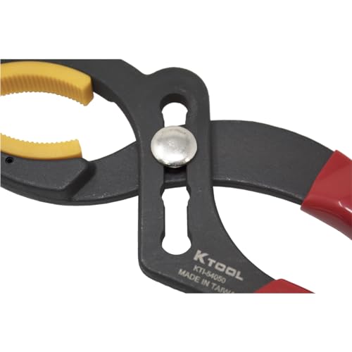 K Tool International 54050; 10" Long Cannon Plug Pliers, Non-Marring Nylon Jaw, 4 Adjustable Positions, Fits A-N Electrical Connectors 3/4" to 2-1/2" Ideal for Gripping Items without Damaging