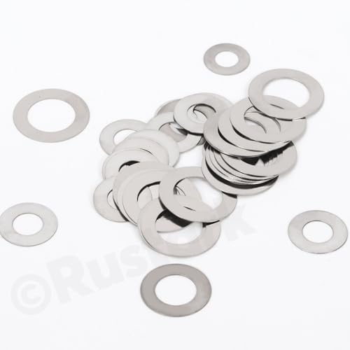 175Pcs 6 Sizes 304 Stainless Steel Flat Washer Assortment Kit Ultra Thin Flat Spacers Shim Washers Barrel Washers for Bolts Screws