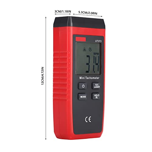 Noncontact Digital Tachometer for Small Engine,LCD RPM Speed Meter UT373 Mini Non-Contact Tachometer