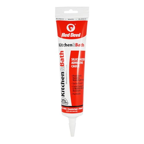Red Devil 0445 & 0405 Kitchen & Bath 5.5oz Siliconized Acrylic Caulk Bundle
