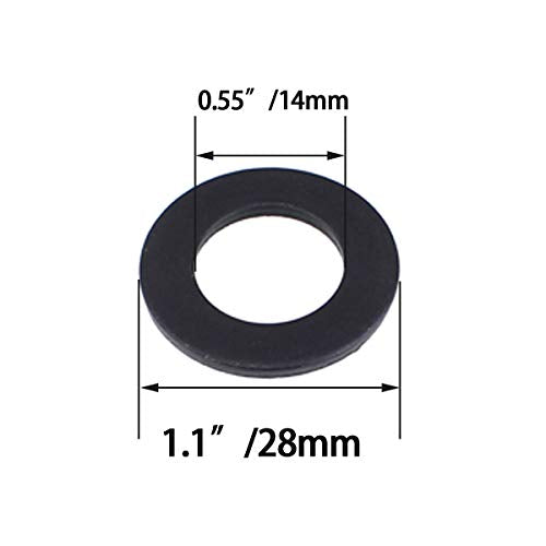 20Pcs M14 Steel Flat Washer, Black Oxide Finish Flat Washer（Thicken） M14(Thicken)