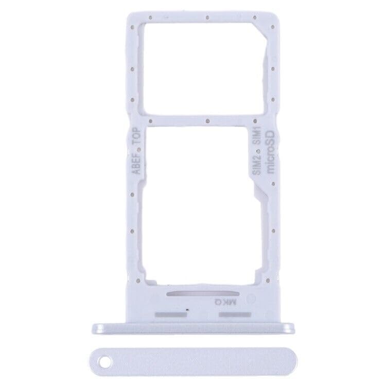 2X SIM Card Tray Holder Slot Replacement Compatible with Samsung Galaxy A25 5G (Silver) Silver