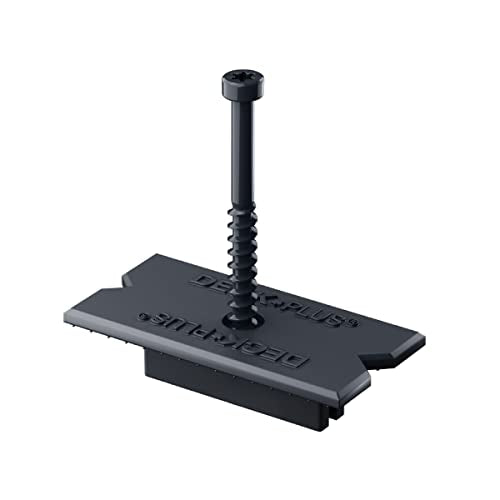 Deck Plus Eclipse Hidden Deck Fasteners, Deck Screws, Wood Screws, Stainless Steel, Black, 90 Pack