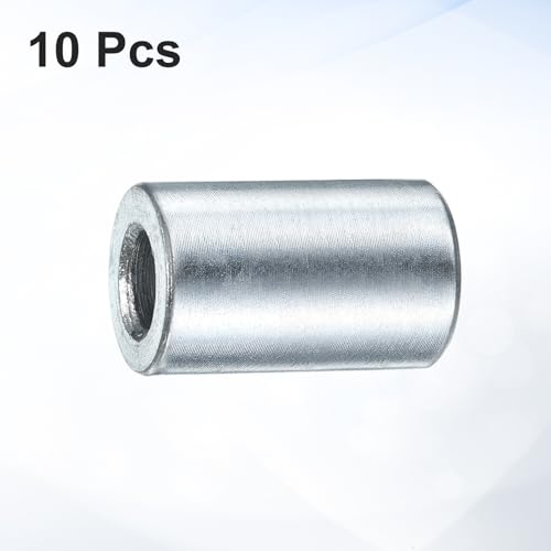 uxcell 10 Pcs Galvanized Steel Spacer 5/16" Bore x 5/8" OD x 1" Length, Unthreaded Standoff Bushing Plain Finish, Round Metal Spacer Fits M12 Screws Bolts 5/16"ID x 5/8"OD x 1"Length