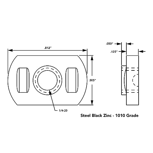 8020, 3286, 15 Series Steel 1/4-20 Centered Slide in Economy T Nuts Hardware Nuts for 80/20 1.5" Aluminum Extrusions (100 Pack) 100