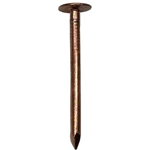 1.75” Copper Roofing Nails Premium Quality for Roofing, Flashing Qty (Approx 138 nails) - 1 lb