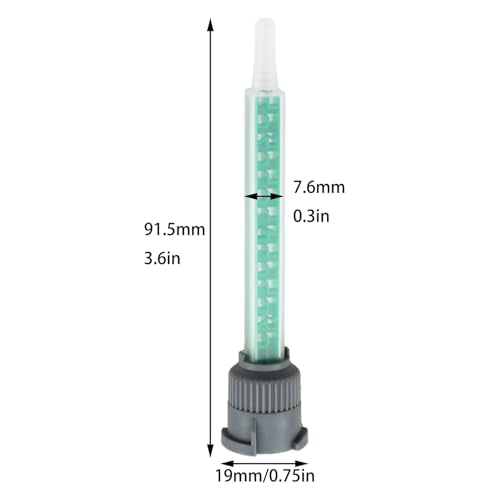 18PCS Plastic Spiral Internal Dynamic Adhesive Mixing Nozzles Resin Mixer for 50ml Glue Gun Applicator