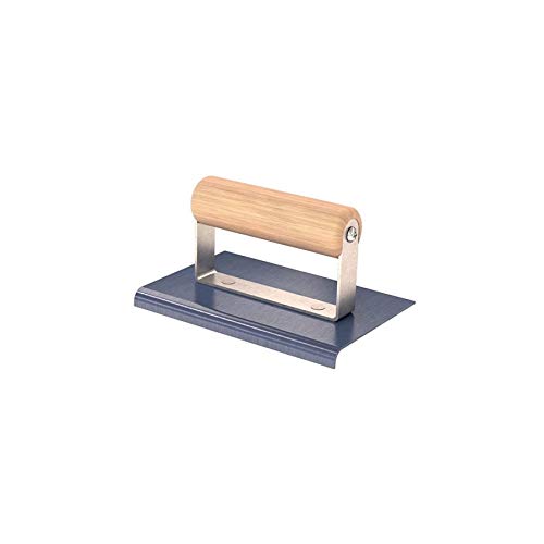 Bon 22-770 6-Inch by 4-Inch Blue Steel Sidewalk Edger, 1/4-Inch Radius, 3/8-Inch Lip with Wooden Handle 1/4" x 3/8" Depth Wood Handle
