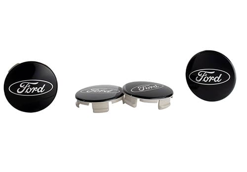 Ford Genuine OEM Wheel Center Cap Kit for F-150 | Set of 4 Black Chrome Caps with Ford Logo and 65mm Opening | Fits 2015-2025 | M1096KBCT